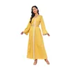 Vêtements ethniques Moyen-Orient Dubaï Robes musulmanes Robe pour femme Brodée Gold Sequin Dentelle Abaya Marocain Kaftan Robes turques