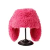 Мяч шапки с ушками, корейские Ins, нишевые милые розово-красные плюшевые пуловеры, зимняя теплая забавная женская шапка с рисунком