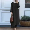 Etniska kläder muslimska kvinnliga träningsdräkter Turkiet Abaya Set elegant lång skjorta och breda benbyxor passar Eid Abayas kläder isamiska