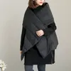 Sciarpe Sciarpa da donna Vintage tinta unita nera trapuntata in cotone con aggiunta di stile coreano femminile gilet caldo invernale scialle spesso