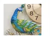 Wall Clocks 98X50cm 3D Large Clock Luxury Stylish Living Room Peacock Modern Mounted Mute Hanging Watch Crafts Decoration