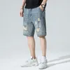 Jeans pour hommes Mode pour hommes Hommes Ripped Short Marque Vêtements Bermuda Été Coton Shorts Respirant Denim Mâle Taille 28-42