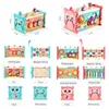 Trummor Percussion Baby Montessori Toys Magnetic Fishing Owl Cube Learning Educational Clock Kids Hammer Game med Music Puzzle for Piano Gift 230410