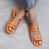 Slippers Women's Rome Open-toe Slippers Women Slingback Sandals Shoes Summer Flats Casual Flip Flops Dress Shallow Female Slides 43 230410