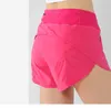 ll Bayan Yoga Şort Kıyafetler Egzersiz Fitness Giyim Kısa Pantolon Kızlar Koşu Elastik Pantolon Spor Cepler lu88263