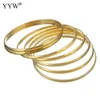 Bangle mode Romeinse stijl roestvrijstalen goudkleur minnaar bedelarmband voor vrouwen merk gouden brede manchet 7 pcset 230411