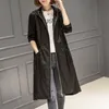 Women's Trench Coats Spring Autumn Korean Windbreaker Ladies Vintage Loose Large Size Thin Long Coat Women Hooded Top Gabardina Mujer 230411