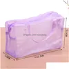 Scatole portaoggetti Contenitori 5 colori Borsa organizzatore per cosmetici Borsa da bagno per donna Impermeabile trasparente floreale in PVC Cosmetico da viaggio Drop De Dhedu