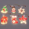Decoraciones navideñas decoración de luz colgando led santa tree festival night para fiesta hk3