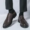 グラジエントメンカジュアルシューズブロック2024ポンメルニットオフィスビジネスドレスフラット靴