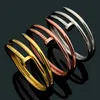 Brand Luxury Double Layer Nail Bracelet Fashion Classic Couple Cuff Bracelet Designer 316L Stainless Steel Bracelet for Men and Women