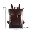 Retro Men's Backpack Bag Luxury Crazy Horse Leather Backpack Men School Backpack College Book Bag Rucksack Men Shoulder Bags 230411