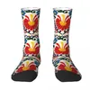 Men's Socks Spanish Flower Pattern Sports 3D Print Boy Girls Mid-calf Sock