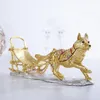 Obiekty dekoracyjne figurki H D 25 styl biżuterii Tinket Pudełko Zawiwane metalowe emaliowane figurki Kolekcjonalne X'mas Uchwyt pierścionka podarunkowego Organizator Dom Wedding Decor 231110