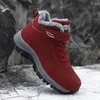 2023 Neue Wasserdichte Winter Männer Stiefeletten Plüsch Warme Schneestiefel Unisex Frauen Arbeit Wanderschuhe Turnschuhe High Top Rutschfester Gummi