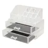 Boîte de rangement organisateur de maquillage transparent portable