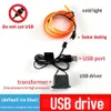 Nieuwe 5m Auto-interieur Sfeerverlichting LED Strip 5V DIY Flexibele EL Koud Licht Lijn Buis Met USB Auto Decoratie Ambient Lamp