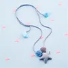 Pendant Necklaces Korea Handmade Cute Fabric Cartoon Star Lace Flower Children Necklace For Girls Kids Apparel Accessories-HZPR