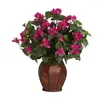 Bougainvilliers 24,5" avec vase, plante artificielle