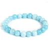 Strand Natural Aquamarine Waistband Bring Positive Energy Peace Youthfulness Bracelet Stone Jewelry Gift