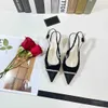 Luxury Designer Heels Summer 2023 Pointy Chain Classic Vintage Women Shoes High Heels Y23