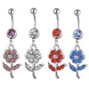 Navel Bell -knappringar D0597 Flower Belly Ring Mix Colors Drop Leverans smycken Body Dhgarden Otts5