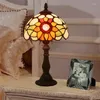 Table Lamps Creative Tiffany Stained Glass Sunflower Decor Home Lighting Bedroom Bedside Lamp Standing Desk Light LED Fixtures