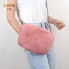 Sacs de soirée Véritable sac de fourrure bandoulière pour femmes automne hiver sacs à main en peluche et sacs à main de luxe sac à main femme main chaude 231110