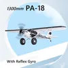 ElectricRC Aircraft FMS RC Airplane 1300 mm PA18 PNP i RTF PA18 J3 Piper Super Cub 5ch z Trener Balance Auto Auto