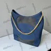 Womens Designer Denim Tote Shopping Bags Underarm Purse Gold Metal Hardware Chain Shoulder Jumbo Vintage Handbag Tun Lock Purse with Wallet Pouch 36X44CM pour dames