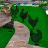 Decorações de jardim Backyard Lawn Stakes Gnome Decoration Outdoor Metal Hen Yard Macrame Presente Jardn