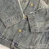 Hoge versie b Familie herfst en winter nieuwe vintage bontrand nep tweedelig patchwork paar casual los denim jack