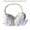 Bérets adultes adolescents Harajuku Angel Wing Ear Warmer hiver coupe-vent en peluche cache-oreilles