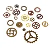 Wall Clocks 100PCS DIY Retro Gear Accessories Metal Jewelry Making Steampunk Mixed Color Vintage Practical Charms