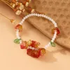 Braccialetti di fascino coreano grazioso fiori bohémien colorate cristalli colorato in perline elastico fatto a mano per donne pulces di gioielleria