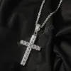 Collana con ciondolo a forma di croce Hip Hop Bling Gioielli religiosi Pieno Cubic Zirconia Uomo Donna Regalo