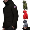 Men'S Down Parkas Designer Winter Jacket Canada Men Women Canadian Fashion Trend Hooded Goose Lovers Thickened Warmth Feather Warm Dhf09