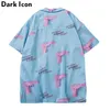 Mäns casual skjortor Turn-down krage Hawaii Style Men's Shirts Summer Pink Gun Full Printing Casual Shirt Men 230411