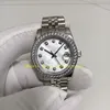 Foto reale con scatola Orologi da donna Donna 31mm Bianco MOP Quadrante in madreperla Lunetta con diamanti 278274 Asia 2813 Movimento Orologio automatico da donna meccanico