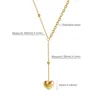 Подвесные ожерелья французская стильная мода 18 тыс. Золотая из нержавеющей стали форма y chock choker coker heart girt love fired для женщин/Гир