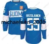 Weng World Cup of Hockey Finland Team Jersey Komarov Granlund Haula Ristolainen Filppula Vatanen Rask Jokinen Heren Dames Jeugd Hoceky Jerseys