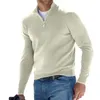 メンズセーターの男性プルオーバーセータースタイリッシュな冬のジッパースタンドカラーネック保護ソフトウォーム