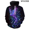 Herren Hoodies Sweatshirts Herren Hoodie Modis Burung Phoenix Sweter Anak-anak Wanita Pria Gambar 3D Atasan Kasual Lengan Panjang Pullover Str