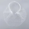 Coiffures Birdcage Voile Blanc Bandeau Pour Mariée Russe Tulle Fascinateur Visage Net Masque Cheveux Bijoux De Mariage Accessoire Court Blusher