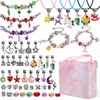 Acrílico Plástico Lucite DIY Pulseira Fazendo Kit Acessórios de Jóias com Contas Pingente Encantos Pulseiras e Colar Corda para Meninas 231110