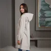 Femmes Trench Manteaux Automne Femmes Coupe-Vent À Capuche Vestes Casual Long En Plein Air Imperméable Printemps Femme Vêtements Imperméable WF266 230411