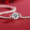 Pendanthalsband 2023 DJMAX 13CT Diamond Necklace Armband för kvinnor Original 925 Sterling Silver Mens Kuba Chain 231110