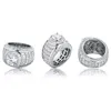 Hip Hop Rings With Side Stones Crystal Zircon Men Women Finger Wedding Gift