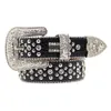 Custom Diamond Western Leather Bling Studied Crystal Men Rhinestone Designer Belt Men