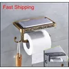 Antique Brass Bathroom Roll Paper Tissue Holder Wall Mount Kitchen Hold qylYzG packing20102691